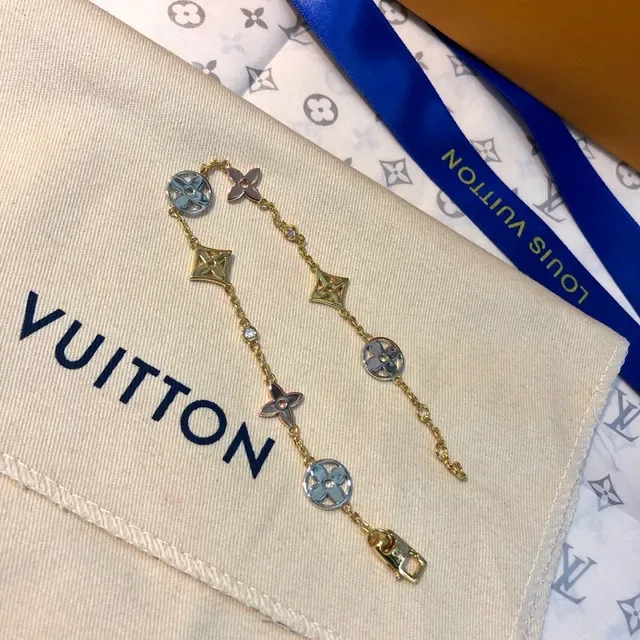 Louis Vuitton IDYLLÉ BLOSSOM 18K ذهب الماس لؤلؤ سوار 5