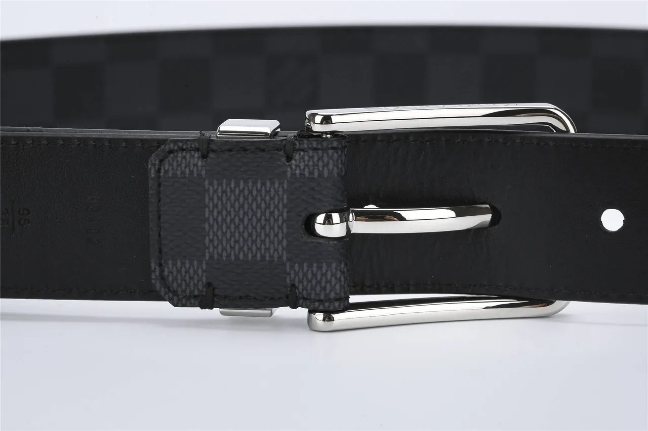 Cinturón de cuero reversible Louis Vuitton Initiales Damier Graphite 6