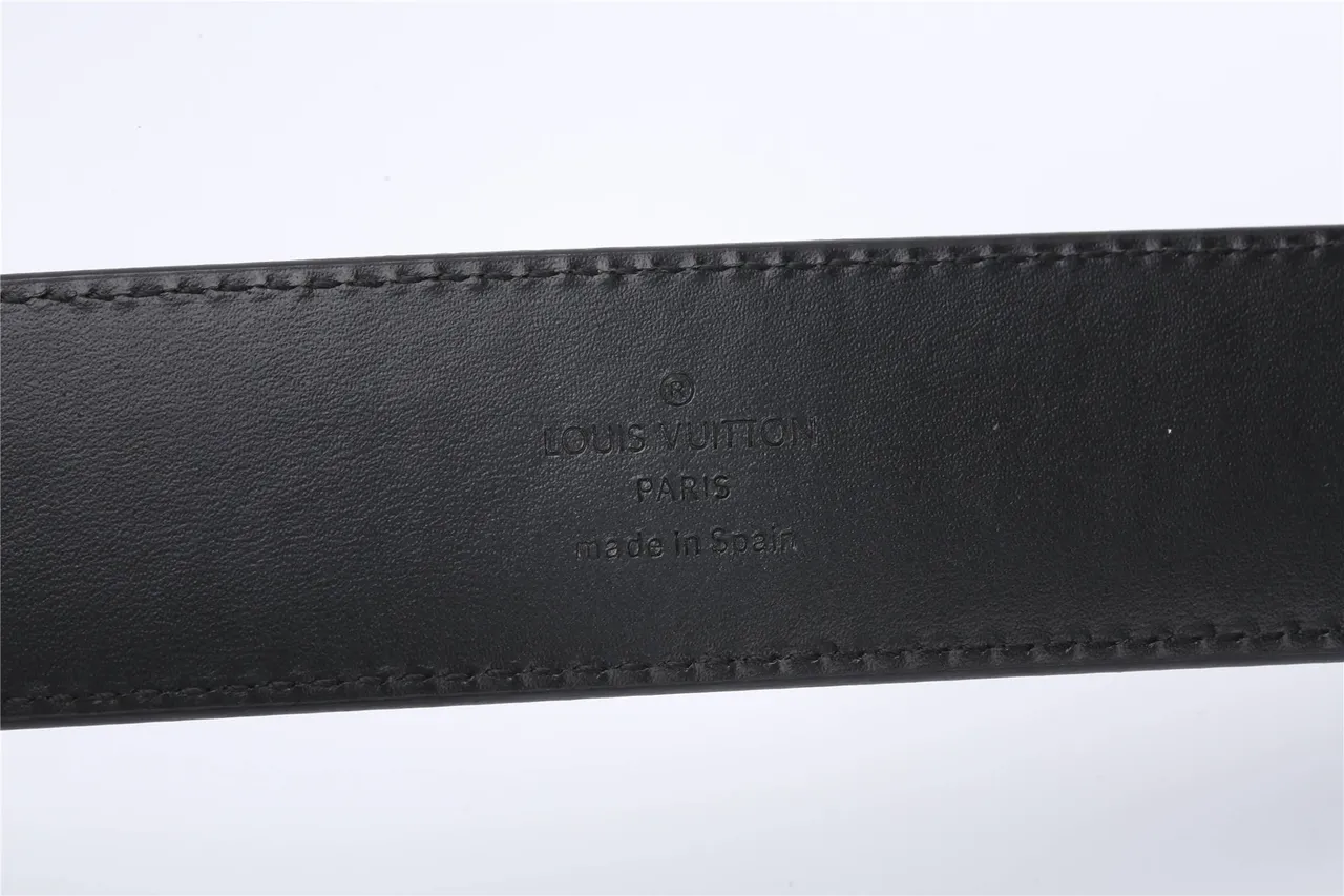 Cinturón de cuero reversible Louis Vuitton Initiales Damier Graphite 8