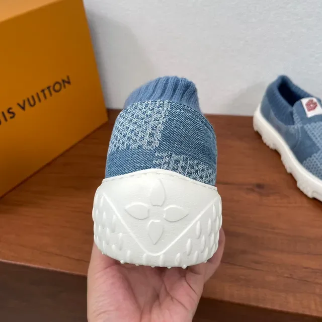 Louis Vuitton 针织 套脚 蓝色 格子 休闲运动鞋 5