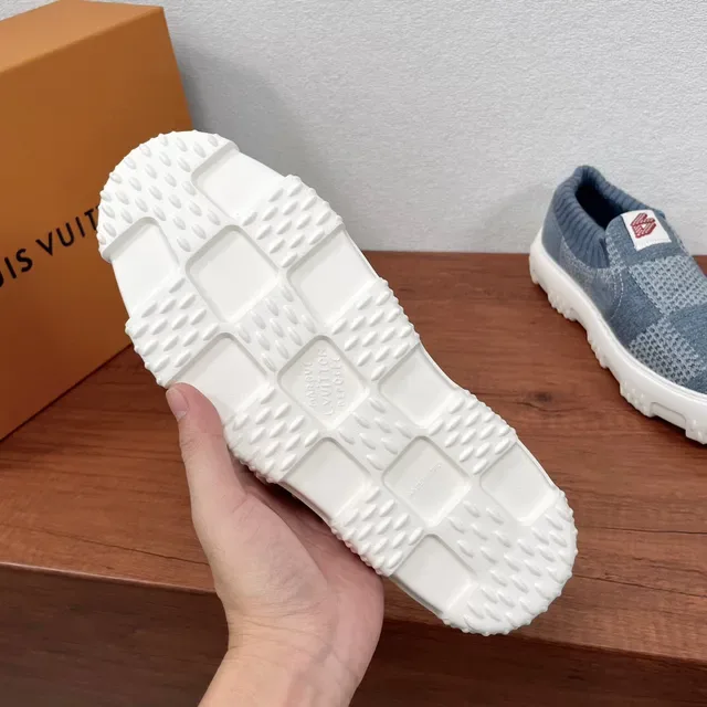 Louis Vuitton 针织 套脚 蓝色 格子 休闲运动鞋 6