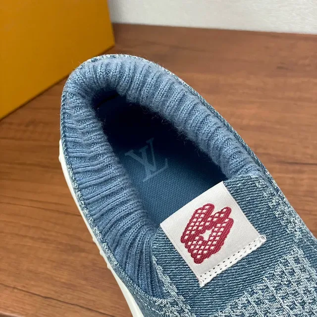 Louis Vuitton 针织 套脚 蓝色 格子 休闲运动鞋 7
