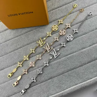 Louis Vuitton LV زهرة باڤيه كريستال سلسلة سوار