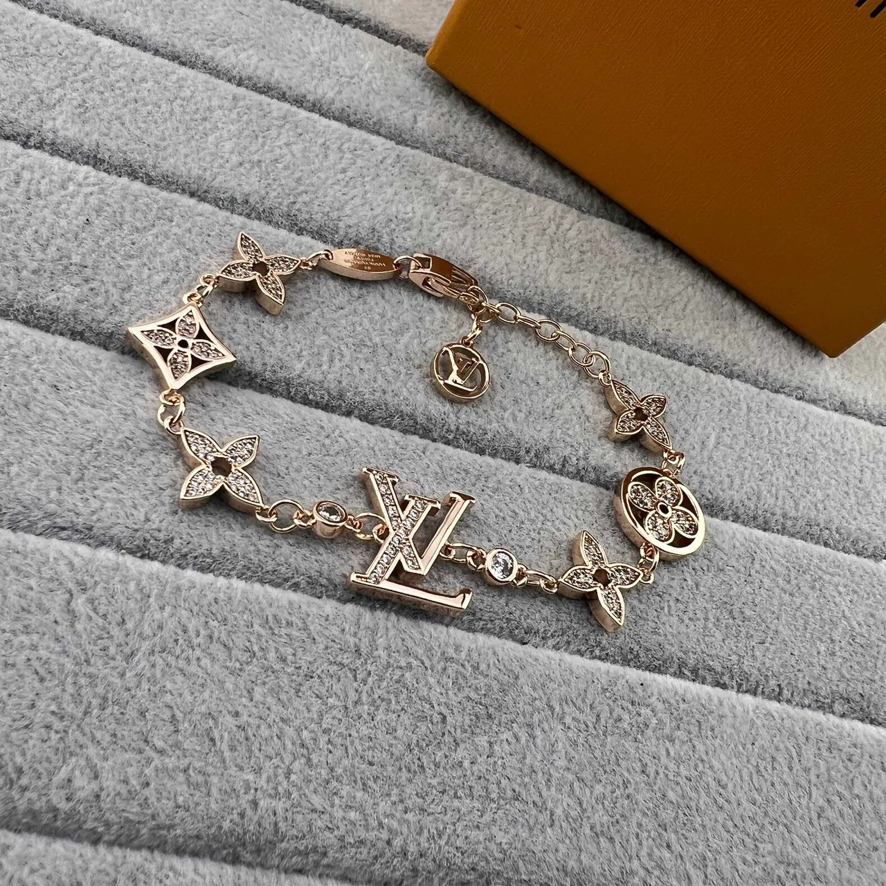 Louis Vuitton LV Fleur Pavé Cristal Chaîne Bracelet 5