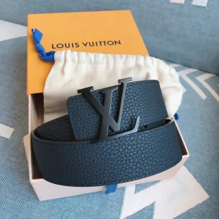 Louis Vuitton LV Initiales नीला कुरकुरा चमड़े की पट्टी