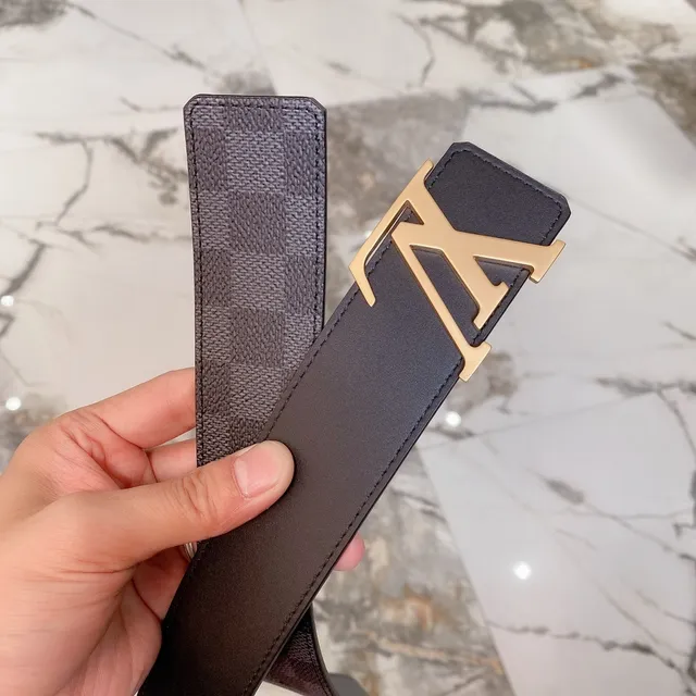 Louis Vuitton LV Initiales Damier Graphite Leather Belt 5