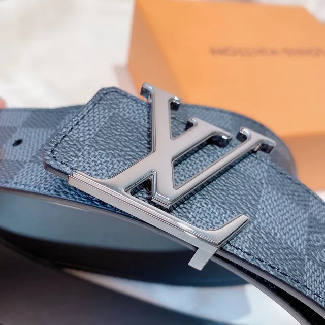 Louis Vuitton LV Initiales Damier Graphite Leather Belt 2