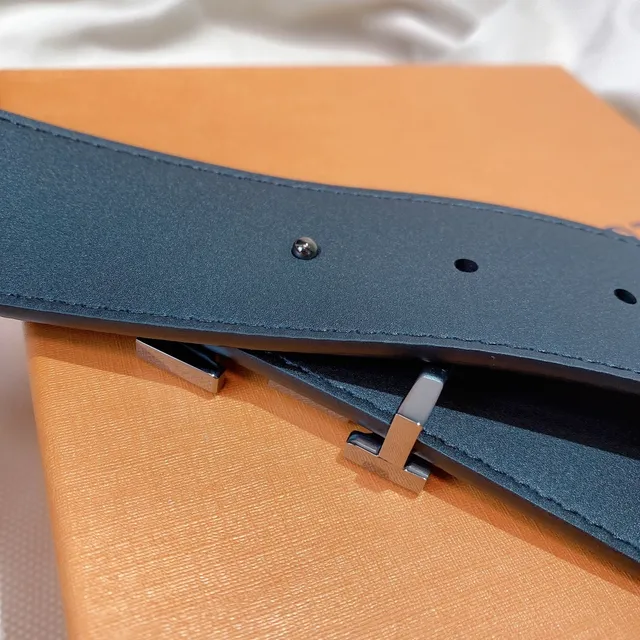 Louis Vuitton LV Initiales Damier Graphite Leather Belt 3