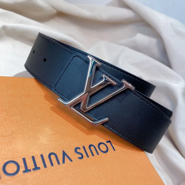 Louis Vuitton LV Initiales Damier Graphite Leather Belt 7