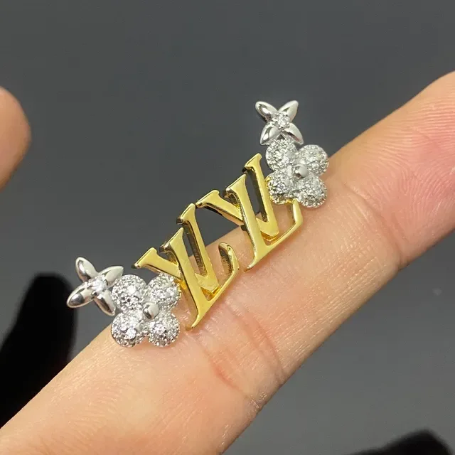 Louis Vuitton LV Monogram Floral Pavé Earrings 3
