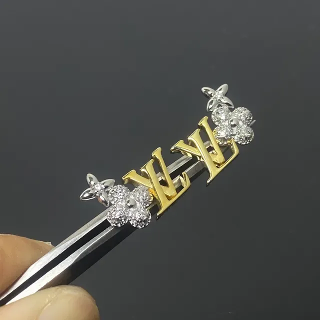 Louis Vuitton LV Monogram Floral Pavé Earrings 4