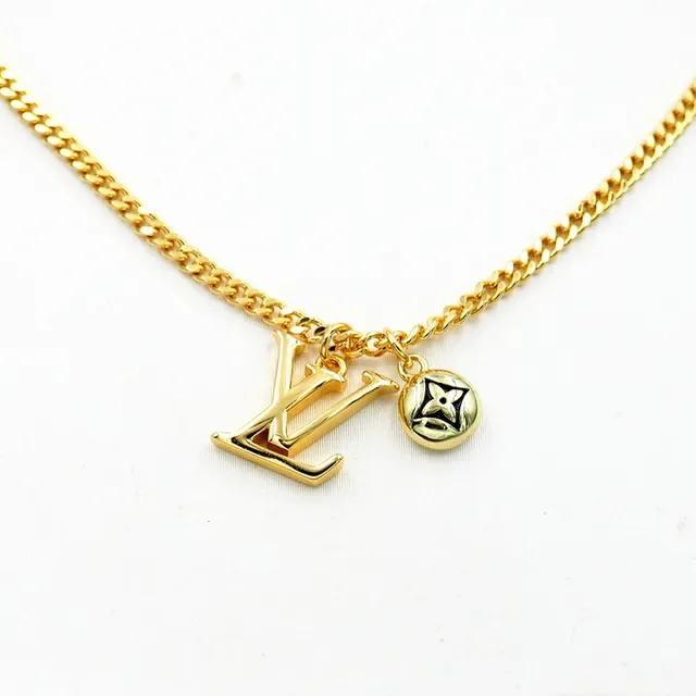 Louis Vuitton LV Sailor Pendant Silver-Tone Chain Necklace 5