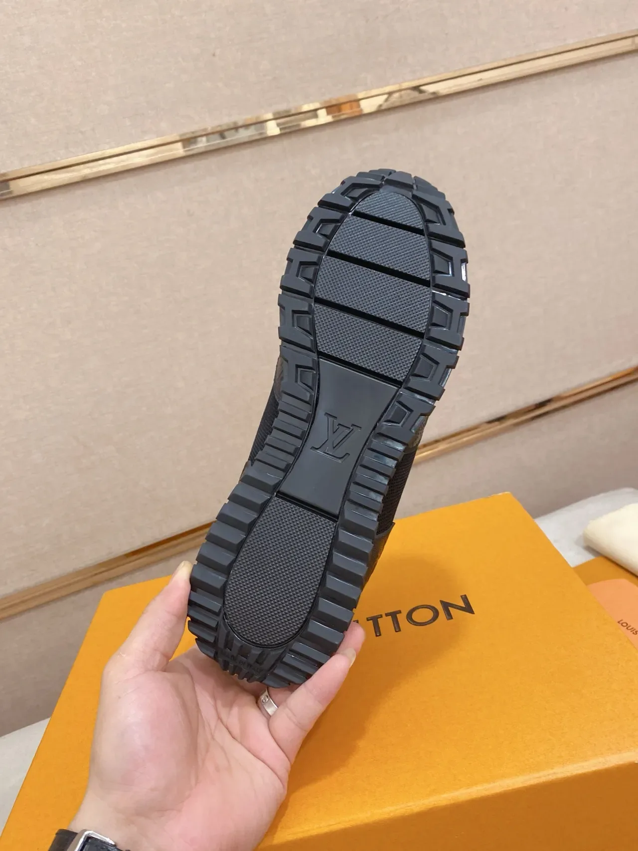 Louis Vuitton LV Trainer Black Monogram-Embossed Mesh-Paneled Lifestyle Sneakers 2