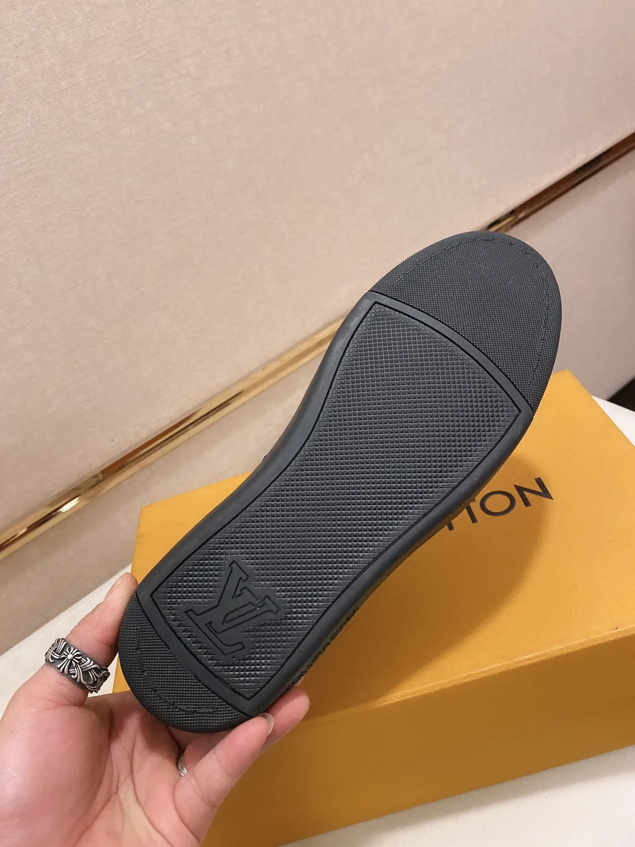 Louis Vuitton LV Trainer Black Monogram Leather Elastic Side Gusset Lifestyle Sneakers 2