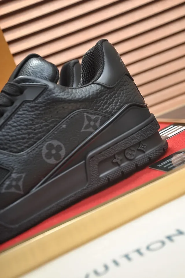 Louis Vuitton LV Trainer Black Monogrammed Leather Chunky Sole Lifestyle Sneakers 2