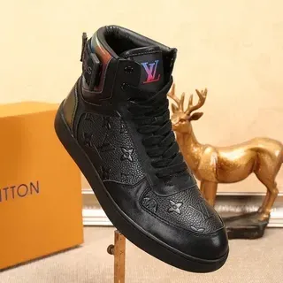 路易威登 LV Trainer 黑色多彩 高帮 压花 Monogram 生活方式运动鞋