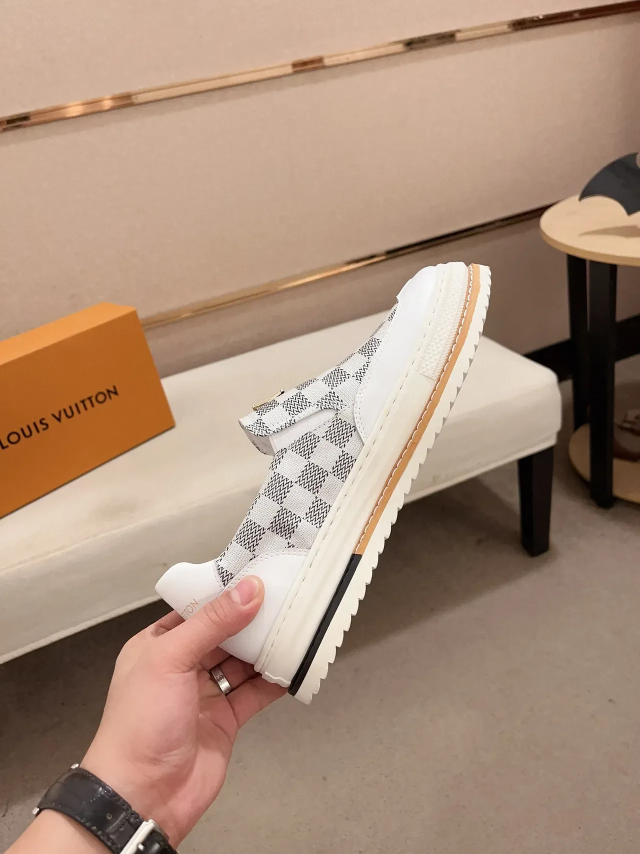 Louis Vuitton LV Trainer Damier Check White Lifestyle Sneakers 5