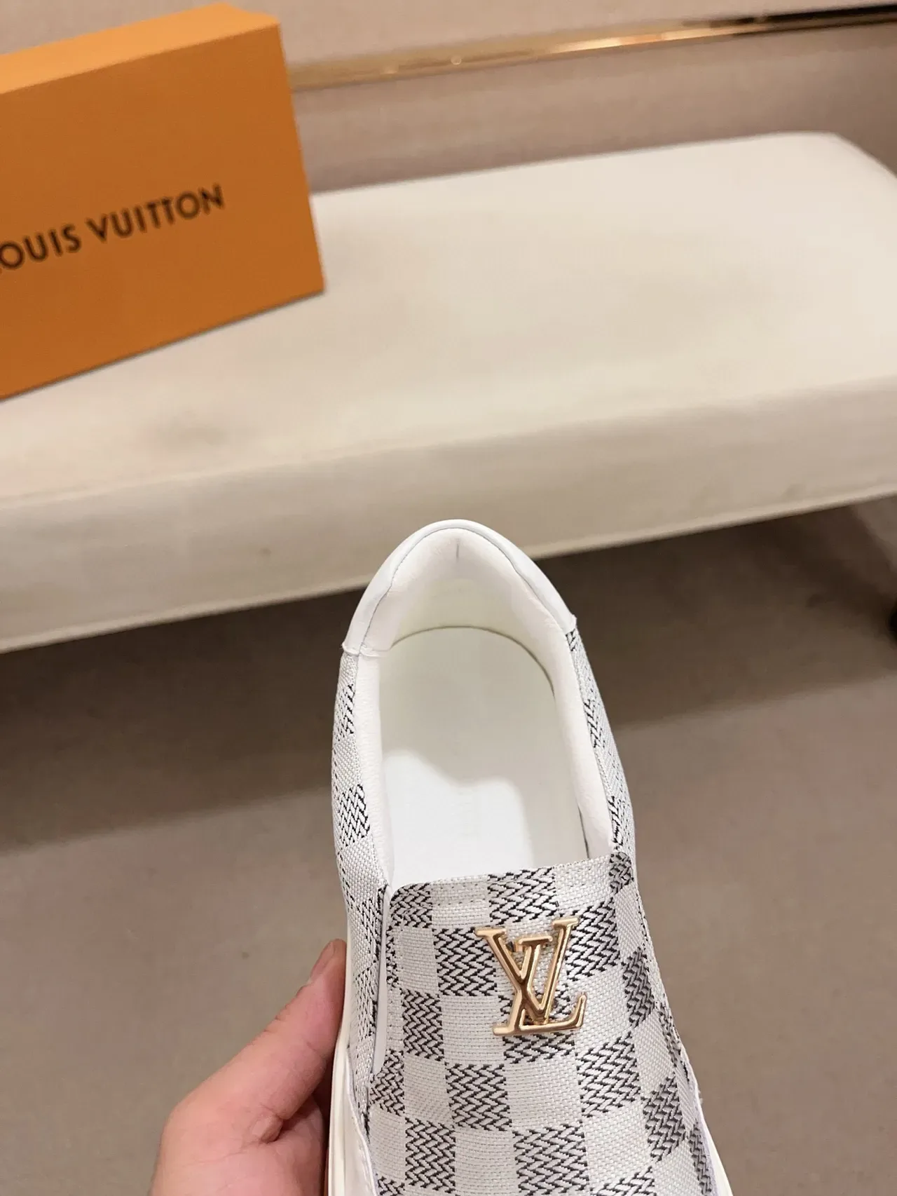Louis Vuitton LV Trainer Damier Check White Lifestyle Sneakers 6