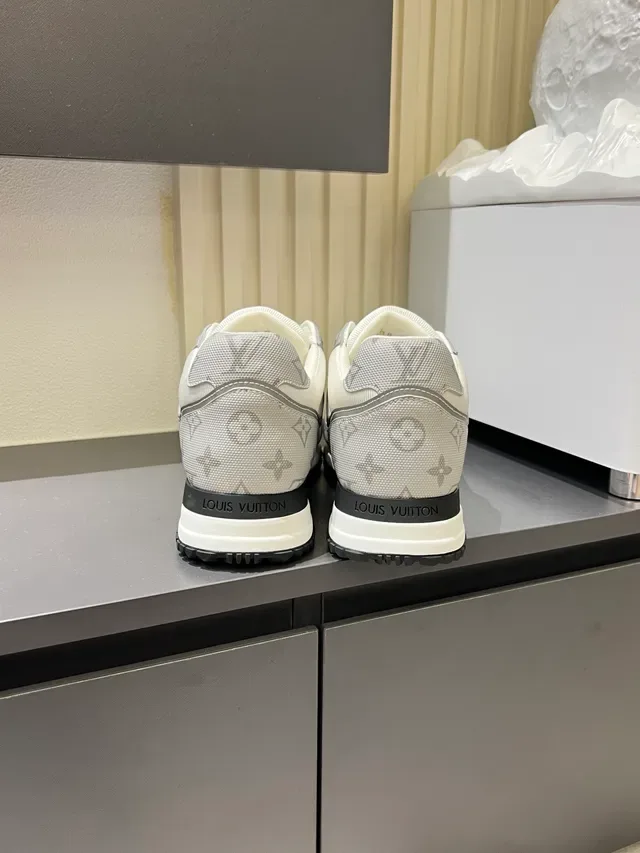 Louis Vuitton LV Trainer Gray White Monogram Canvas Leather Overlays Lifestyle Sneakers 2