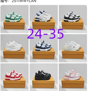 Louis Vuitton LV Trainer Vert Blanc Fermeture Multi-Strap Semelle Chunky Plateforme Sneakers Lifestyle