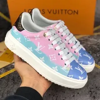 路易威登 LV Trainer 多色白色平台鞋底印花皮革生活方式运动鞋