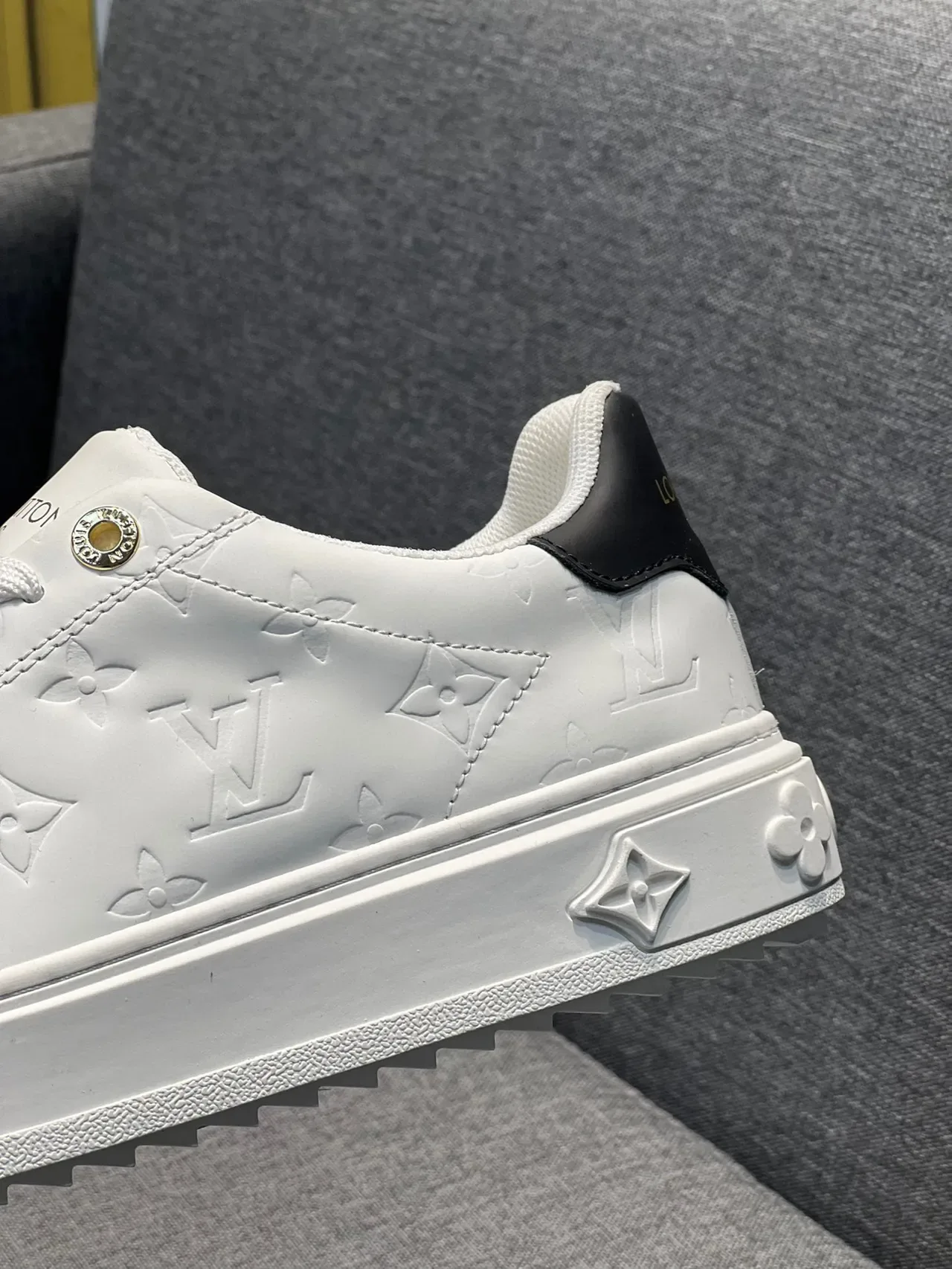 Louis Vuitton LV Trainer Chaussures Lifestyle Blanc Noir Monogramme Embossé Low-Top 8