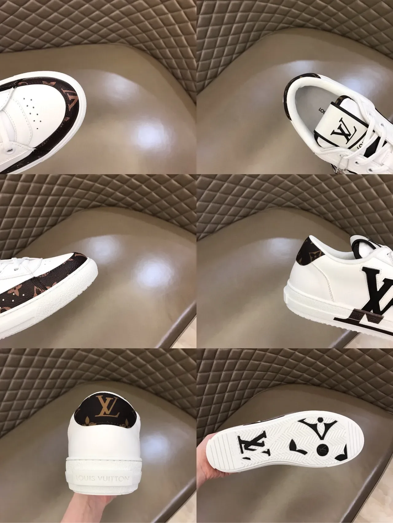 Louis Vuitton LV Trainer branco preto Low-Top Monogram Canvas Accents Lifestyle Sneakers 3