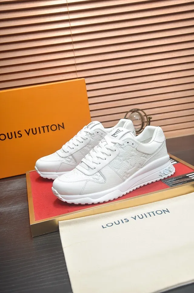 Louis Vuitton LV Trainer White Embossed Monogram Leather Chunky Layered Sole Lifestyle Sneakers 4