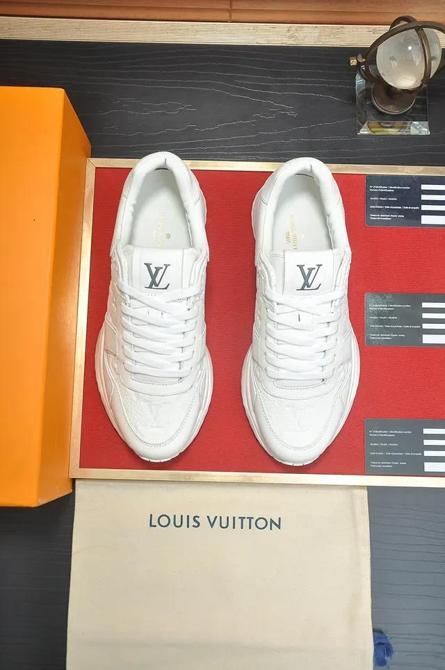 Louis Vuitton LV Trainer White Embossed Monogram Leather Chunky Layered Sole Lifestyle Sneakers 5