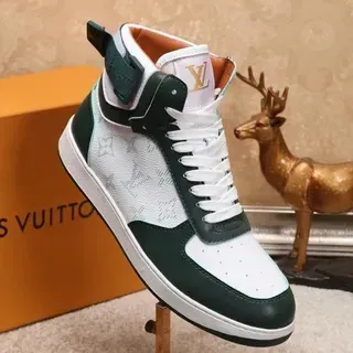 路易威登 LV Trainer 白色绿色高帮印花生活方式运动鞋