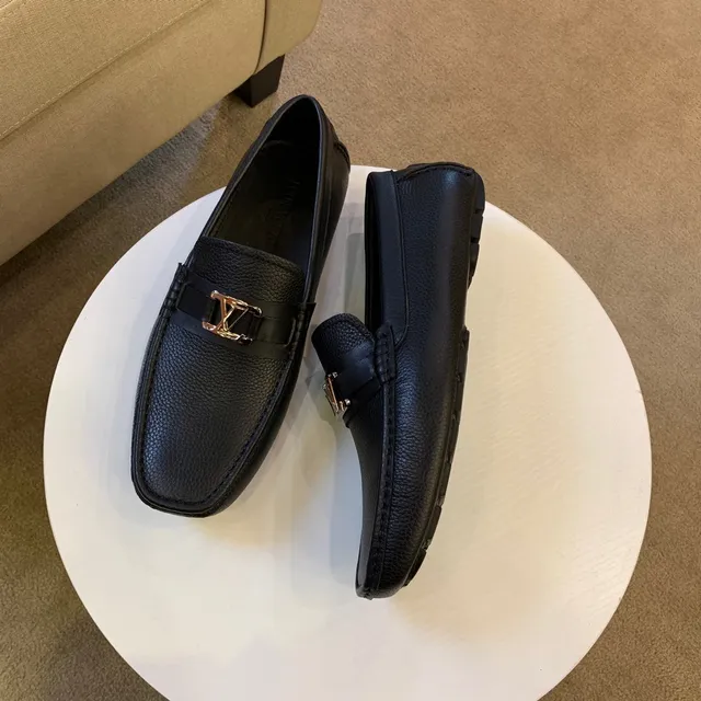 Louis Vuitton LV Twist Loafer Black Pebbled Leather Loafers 5