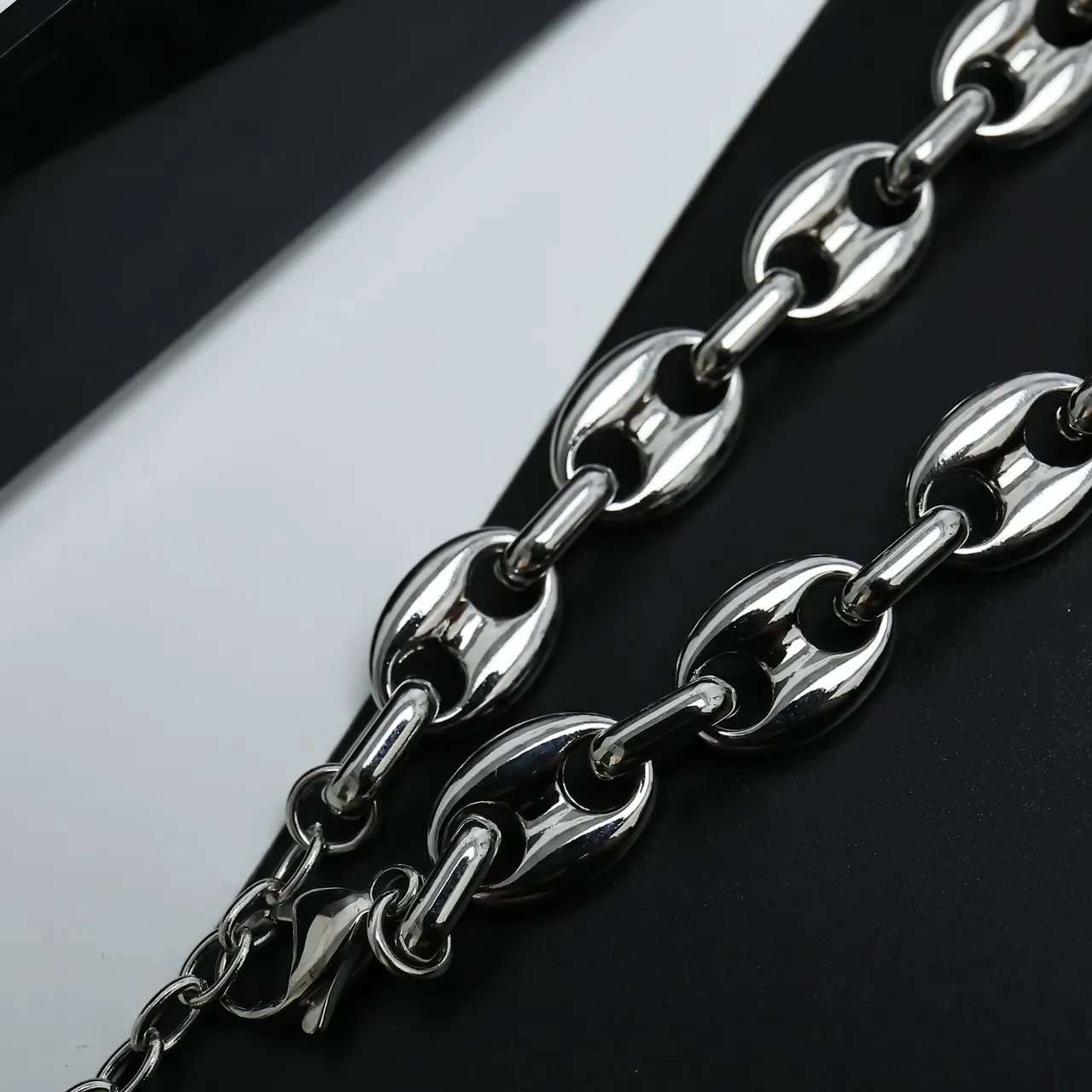 Louis Vuitton Mixed-Link Monogram Charm Silver-Tone Necklaces 5