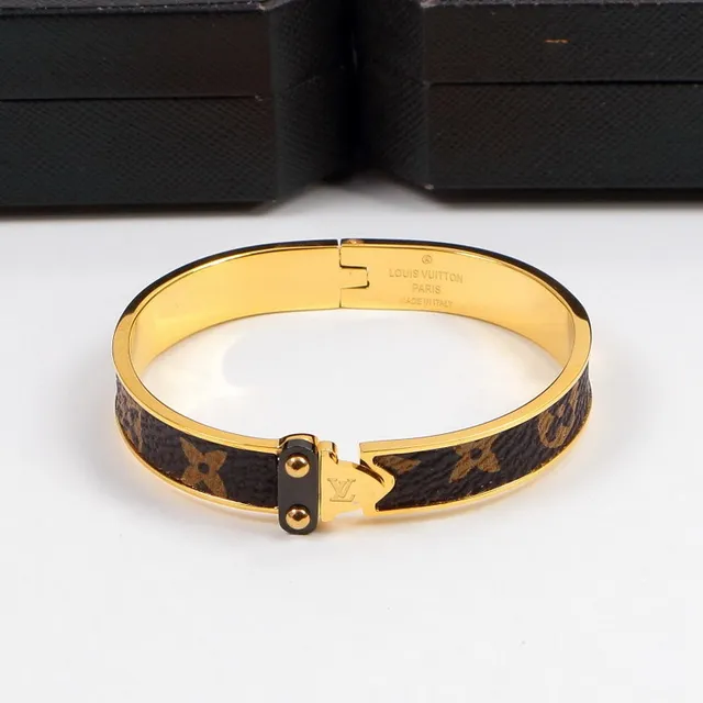 Louis Vuitton Monogram Canvas Hinged Bangle Bracelet 3