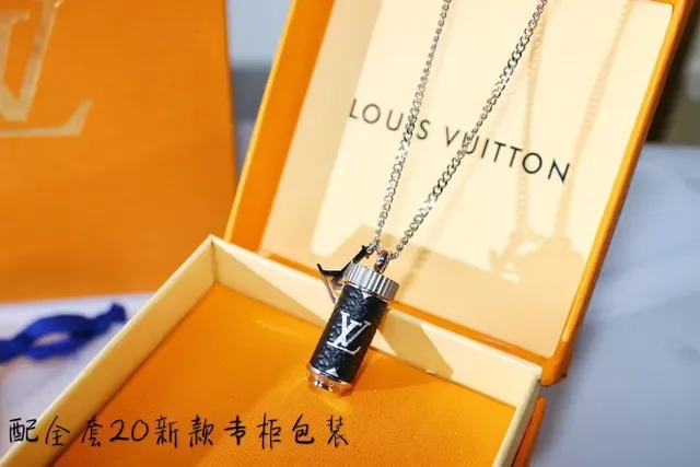 Louis Vuitton Monogram Eclipse Cylindrical Pendant Necklace 4
