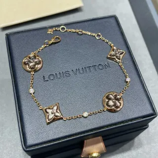 Pulsera Louis Vuitton Monogram Flower Rose Gold-Tone Madreperla