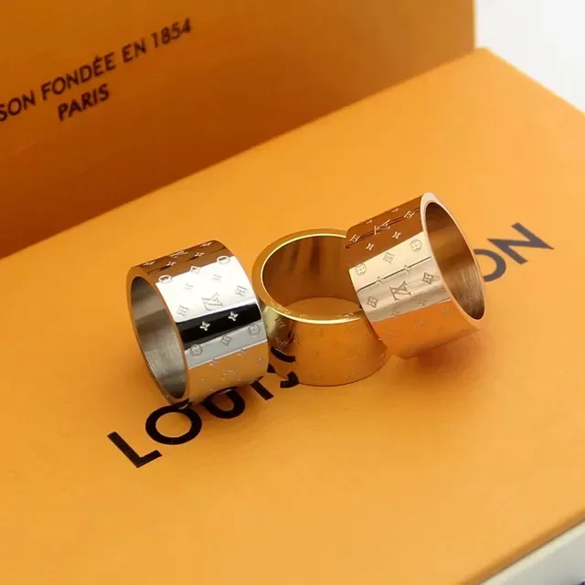Louis Vuitton Monogram আংটি রূপালি সোনালি বৃত্তাকার 2