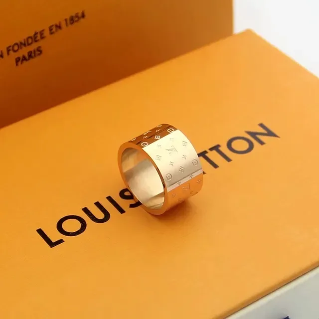 Louis Vuitton Monogram আংটি রূপালি সোনালি বৃত্তাকার 3