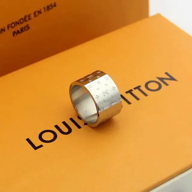 Louis Vuitton Monogram আংটি রূপালি সোনালি বৃত্তাকার 4