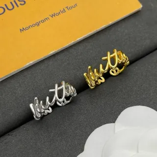 Louis Vuitton Monogram Script সোনা ও রূপার আংটি