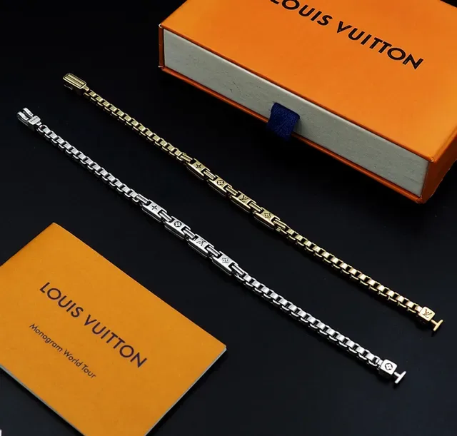 Louis Vuitton Monogram World Tour Gold-Tone Link Bracelet 3