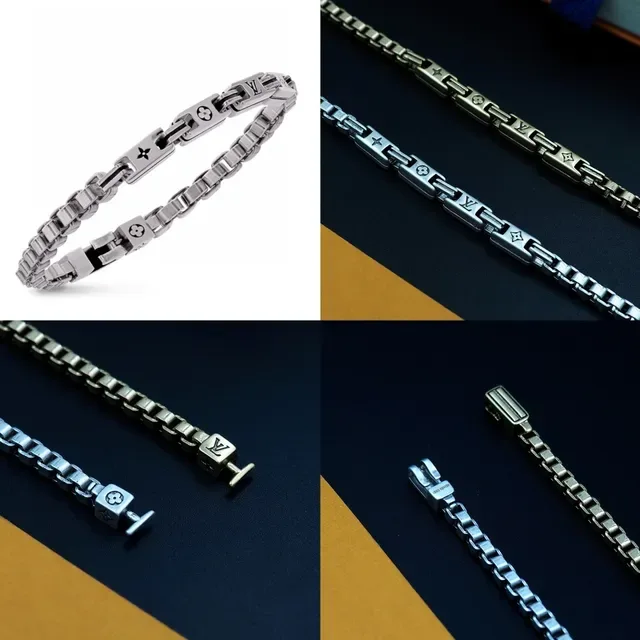 Louis Vuitton Monogram World Tour Gold-Tone Link Bracelet 12