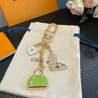 Louis Vuitton Multi Charm हरा सोना धातु एमेल हैंडबैग