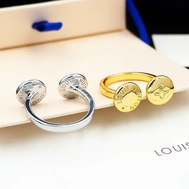 Louis Vuitton On the Go Engraved Dual-Disc Open-Band Ring 4