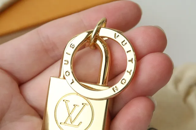 Louis Vuitton Chaveiro com Cadeado, Dourado e Prata, Gravado com Monograma, Capa para Celular 4