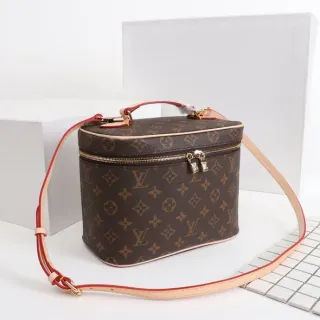 लुई विटन Petite Malle भूरा Monogram कैनवास बोस्टन बैग