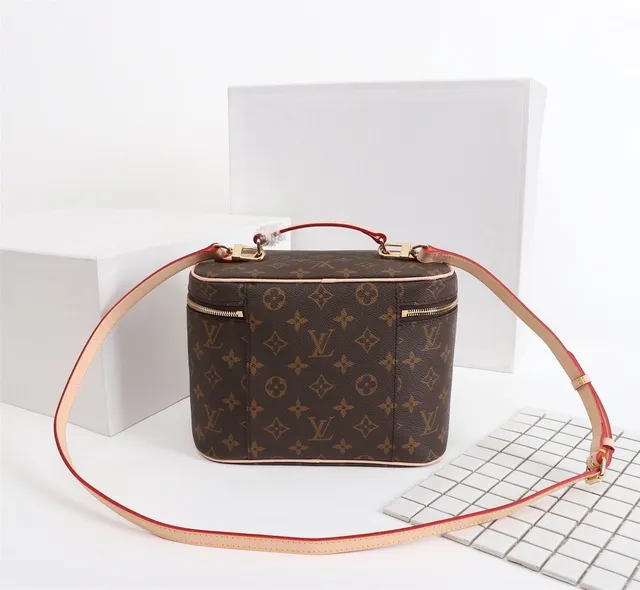 Louis Vuitton Petite Malle Marrón Monogram Lona Bolsa Boston 6