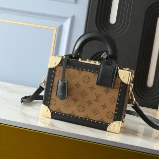 Louis Vuitton Petite Malle 棕色 Monogram Canvas Tote Bag