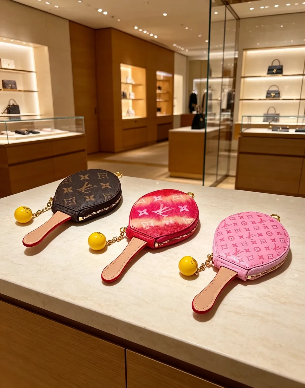Louis Vuitton Ping Pong Monogram Pink Coin Purse 2