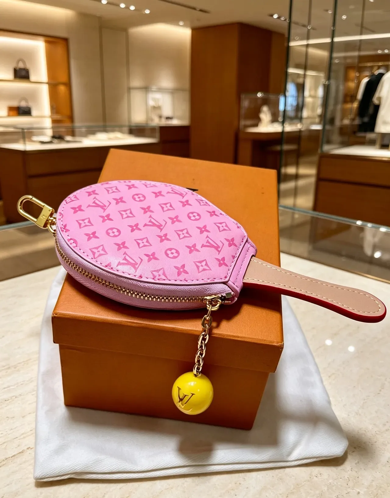 Louis Vuitton Ping Pong Monogram Pink Coin Purse 6