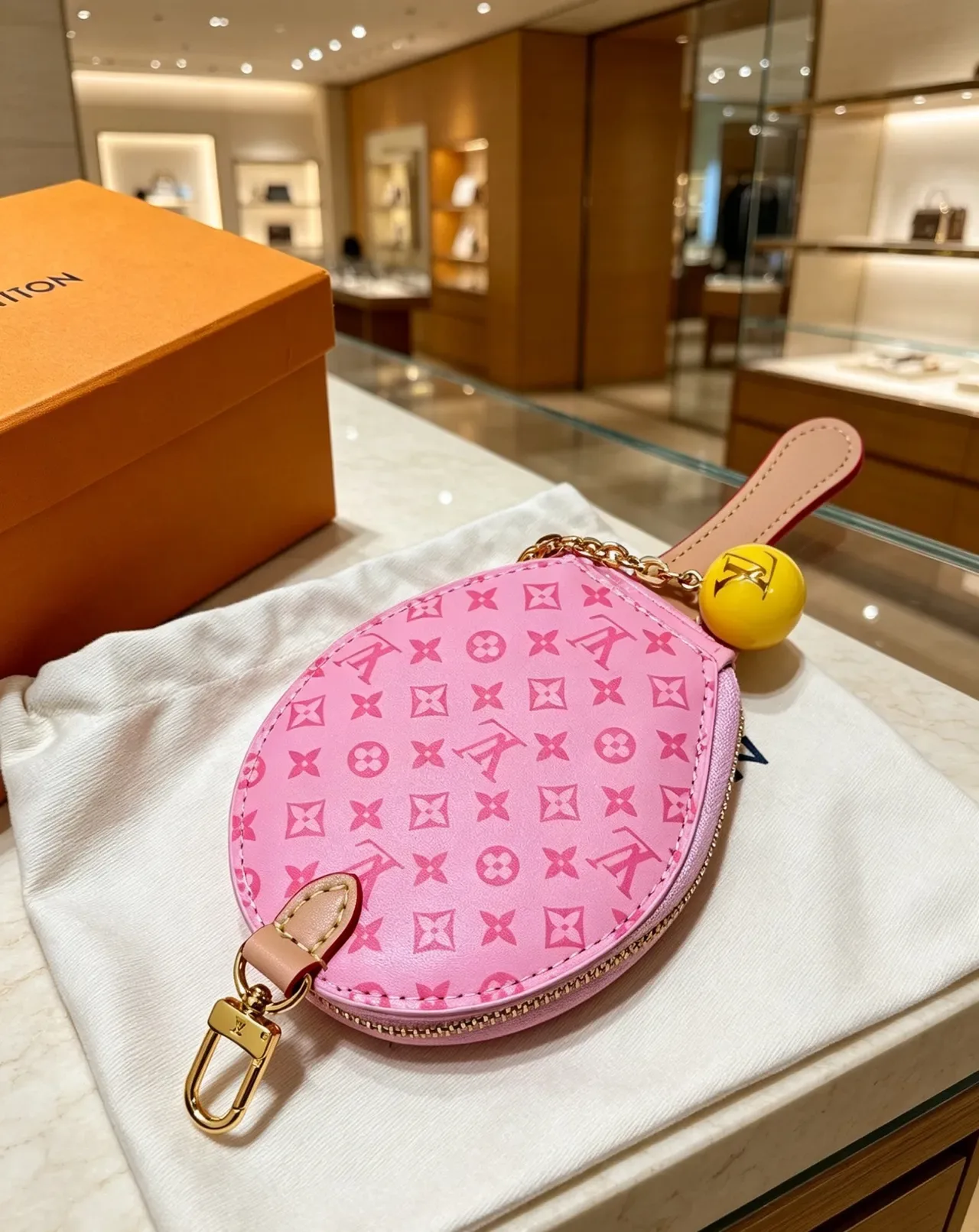 Louis Vuitton Ping Pong Monogram Pink Coin Purse 7